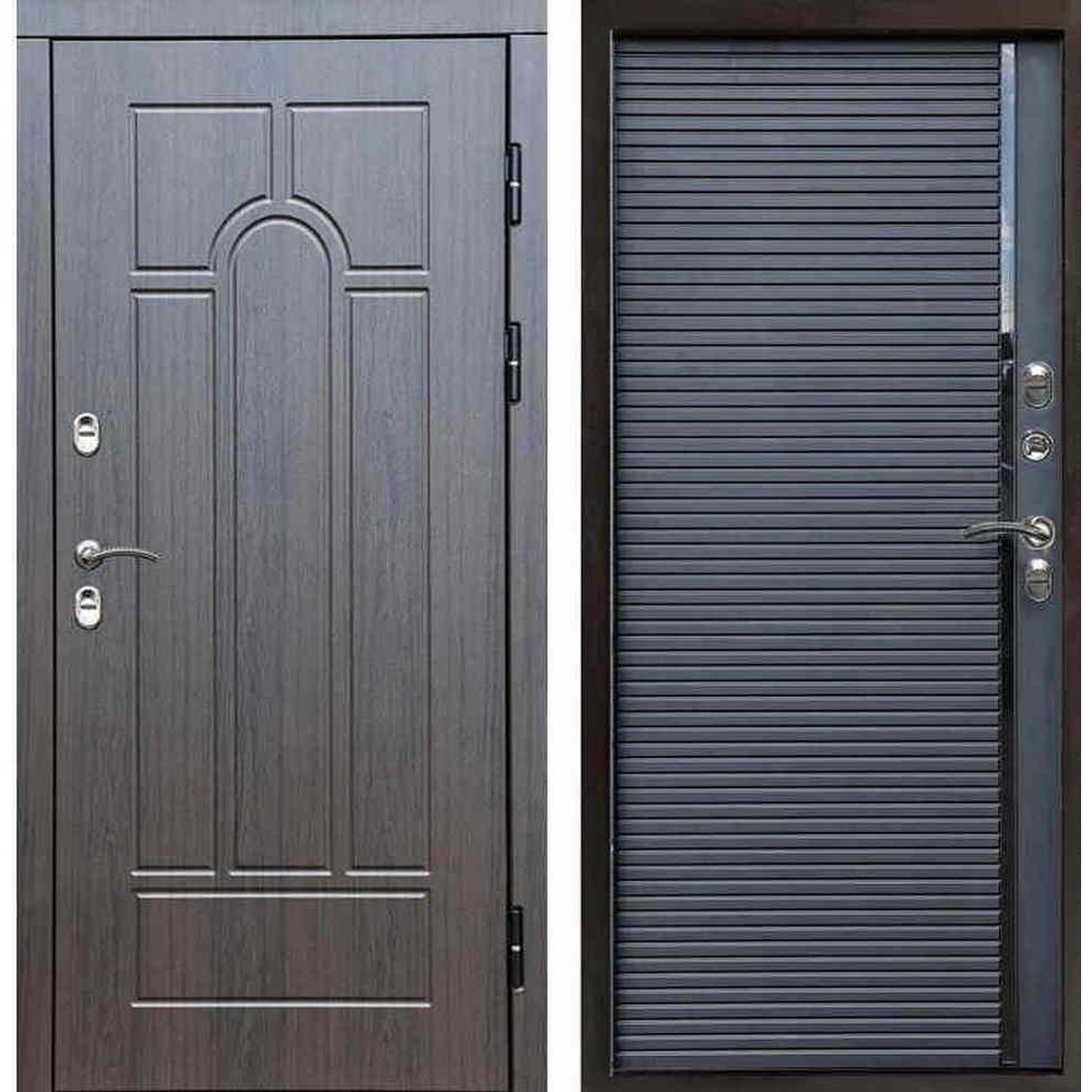 Металлическая левая дверь венге / porte black с шумоизоляцией