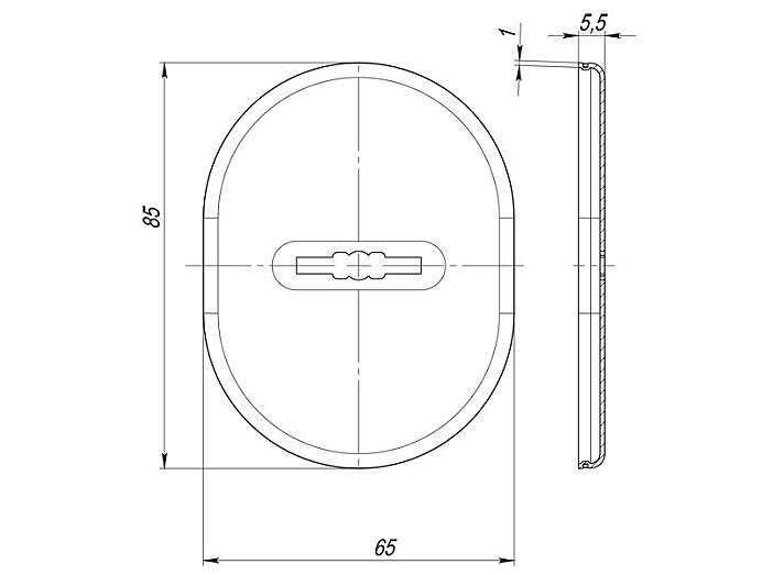 Накладка на сувальдный замок ESC.S.SF/OV.475 (ESC 475) AB зелёная бронза